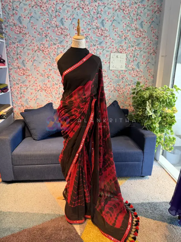 Tie-and-dye Saree