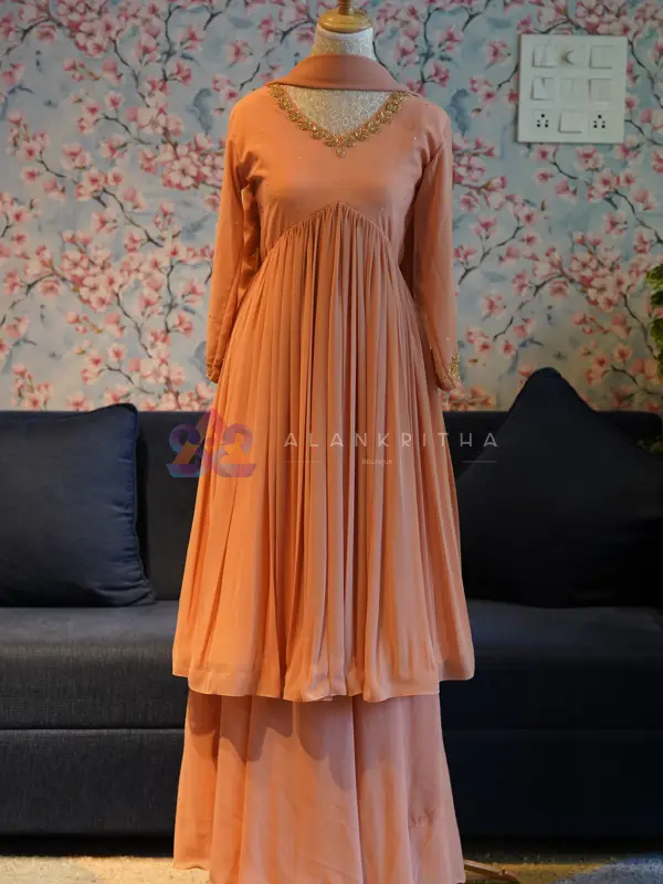 Peach Aliacut Skirt