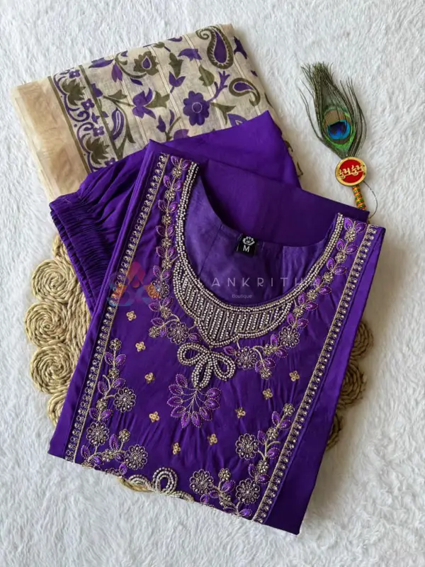 Violet Roman Silk Set