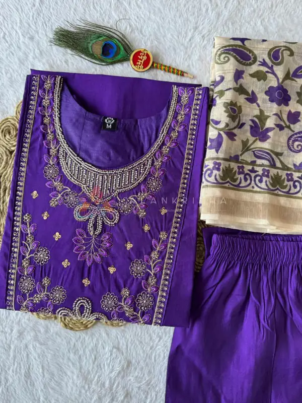 Violet Roman Silk Set