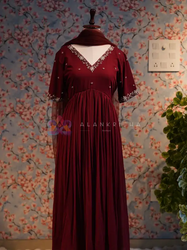 Alia-Cut Anarkali with Dupatta