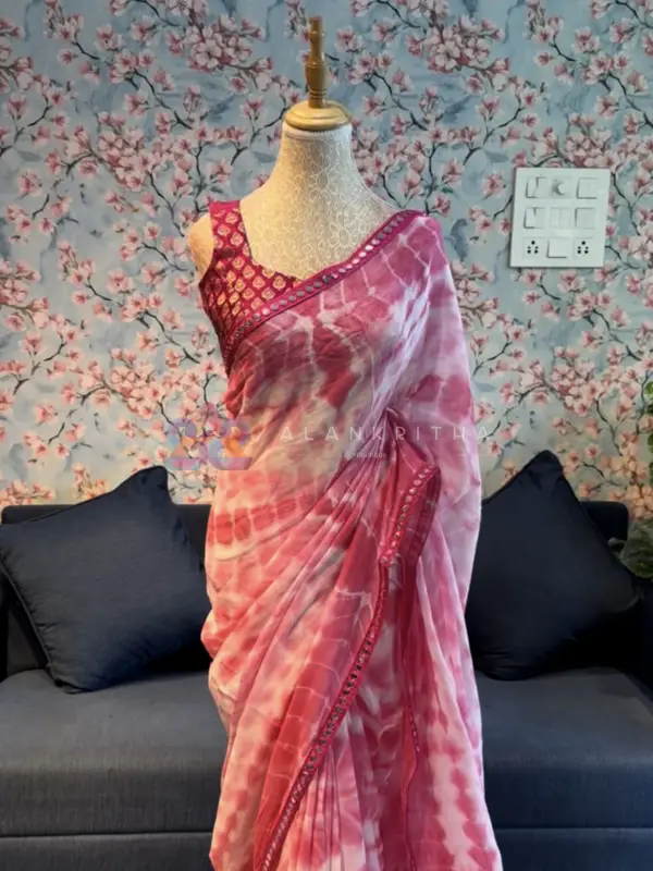 Tie-and-dye Saree