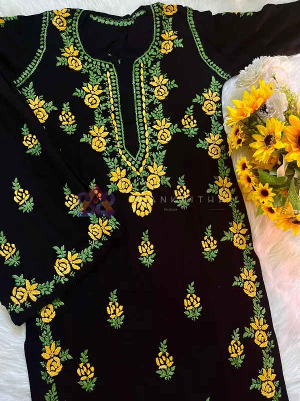  Premium Chikankari Kurti & Plazzo Set
